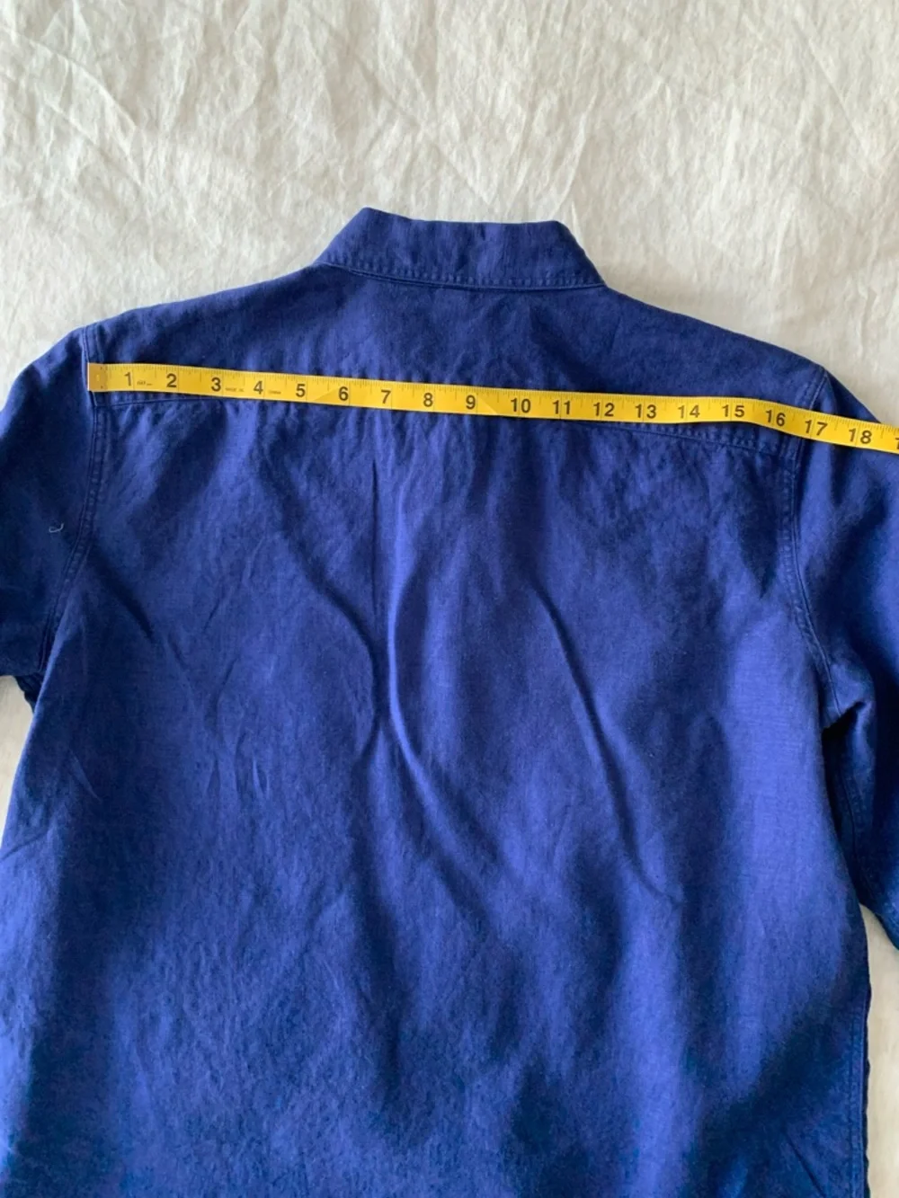 Lauren Ralph Lauren Deep Blue Casual Button-Down Shirt - Picture 11 of 12